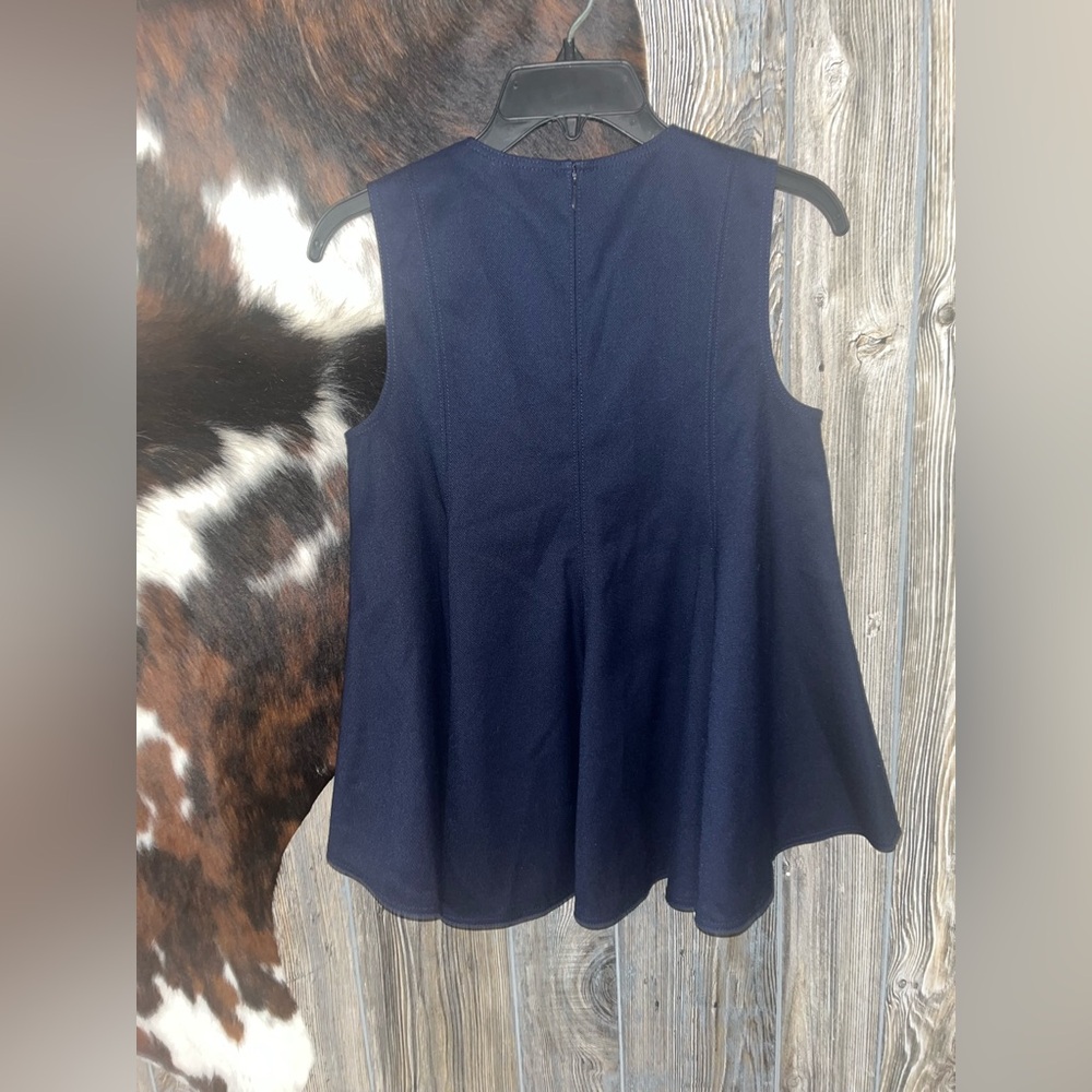 Club Monaco size XS Navy Blue Swing sleeveless top in like new condition - Picture 4 of 5